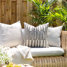 Black and cream outdoor Tonic Living Throw pillows