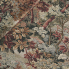 Manor Tapestry burgundy fabric from Tonic Living, featuring a vintage botanical scene.