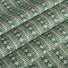 Tonic Living Meadow Emerald fabric ideal for roman shades in a modern green block print design.