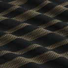 Tonic Living Odessa InsideOut Carbon performance fabric featuring a bold black and tan vertical stripe.