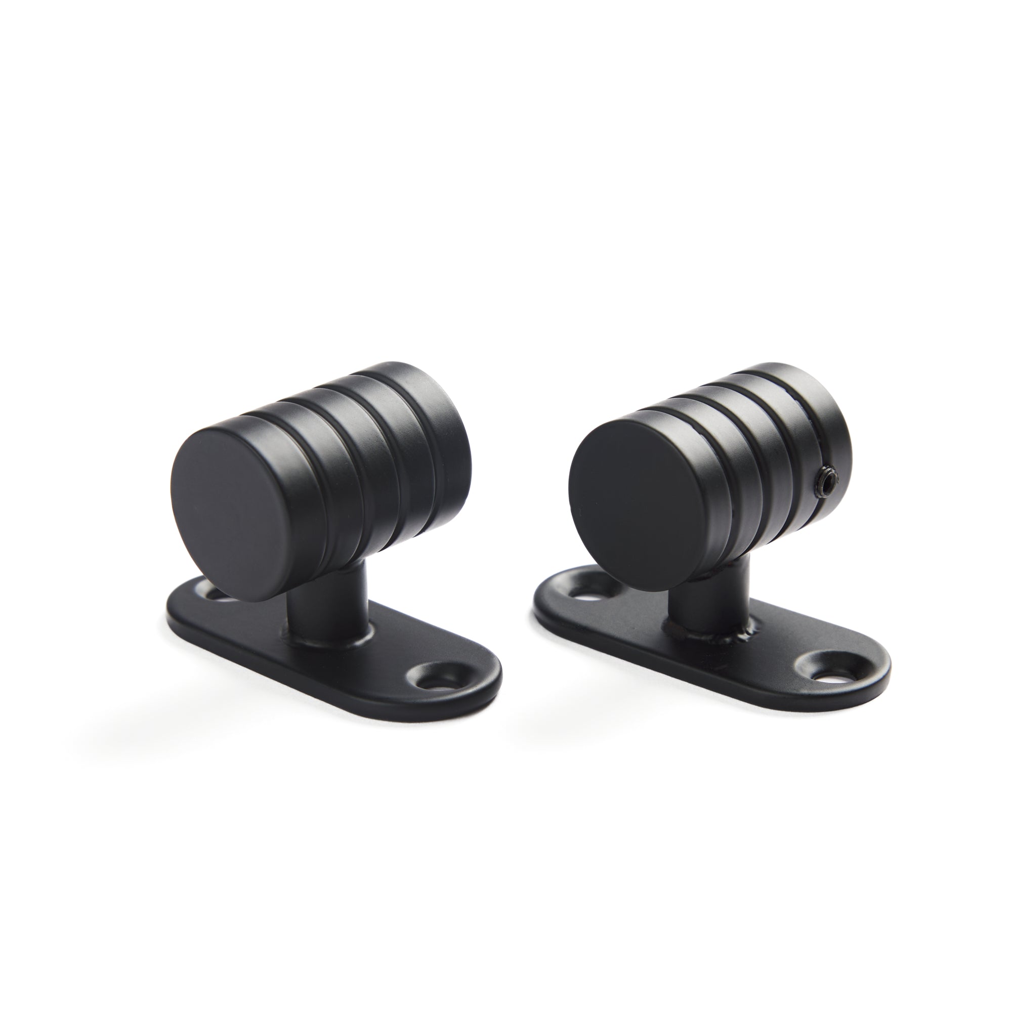 Tonic Living Black café rod outside mount brackets, pair.