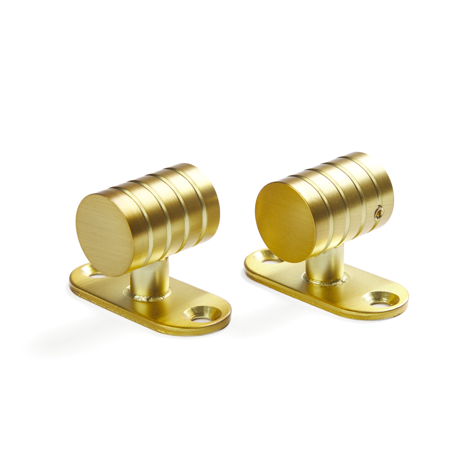 Tonic Living Gold café rod outside mount brackets, pair.