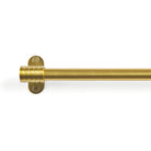 Tonic Living Gold outside mount bracket installed with café curtain rod.