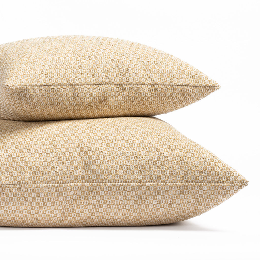 Paige Cornsilk yellow and cream throw pillows in two sizes
