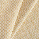 a soft gold and cream small scaled geometric patterned upholstery fabric : view 4