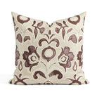 Tonic Living Paloma 20x20 Pillow in Mauve, a muted purple and oatmeal beige throw pillow with a stylized floral pattern.