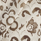 Tonic Living Paloma Fabric in Walnut, a coffee brown and oatmeal floral curtain fabric with a large-scale painterly botanical design.