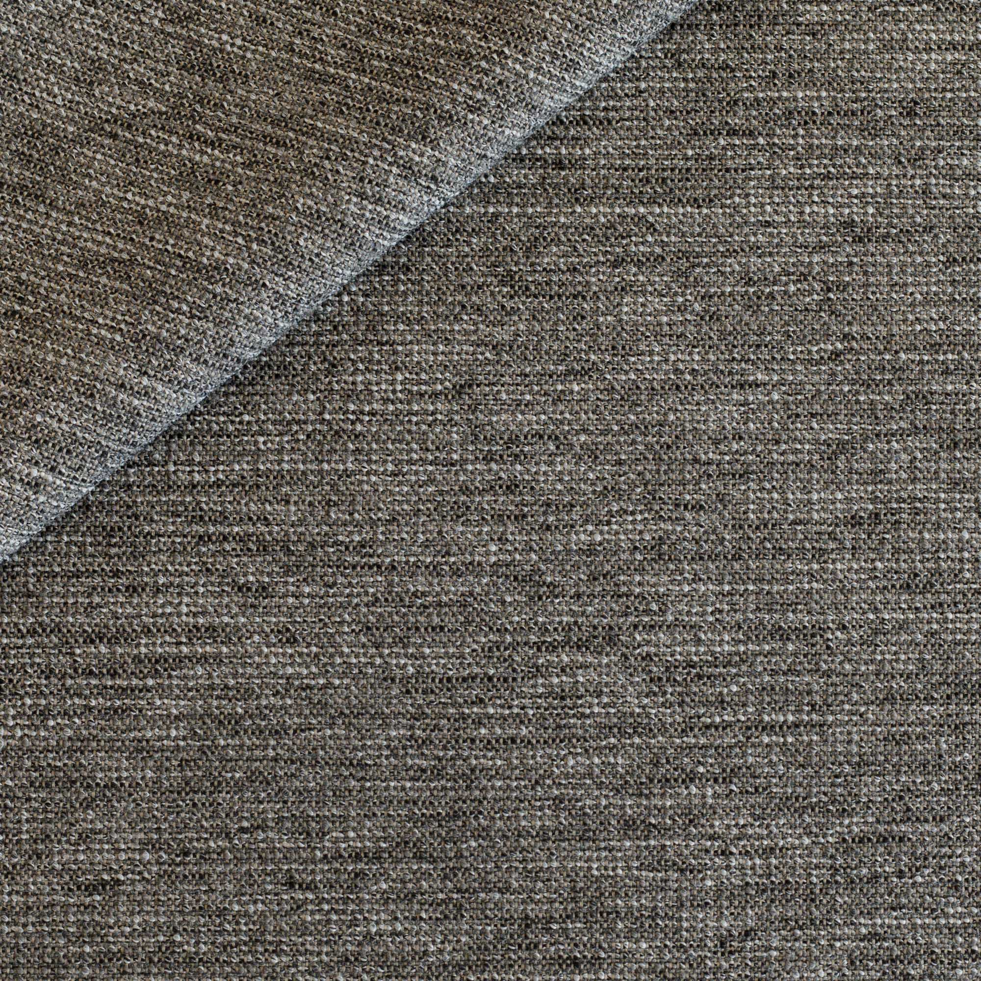 a charcoal grey and dark brown high performance upholstery fabric