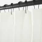 Tonic Living Positano Linen Shower Curtain in Oyster, a warm white and creamy ivory 100% linen shower curtain.