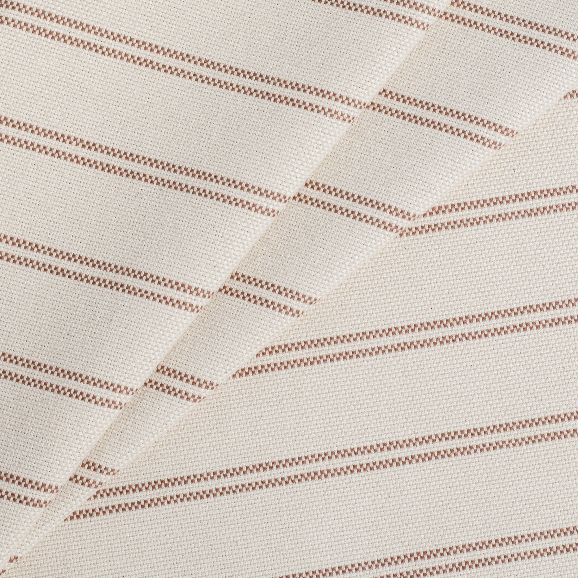 Rexton Stripe Merlot high-performance upholstery fabric in burgundy red and beige ticking stripes, durable home decor textile by Tonic Living.