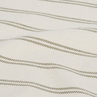 Tonic Living Rexton Stripe Fabric, Moss — high-performance home decor fabric with double horizontal ticking stripes in olive green and oatmeal tones.