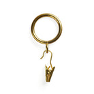 Tonic Living Gold café rod ring with curtain clip.