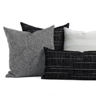 A selection of black and white indoor/outdoor designer pillows from Tonic Living.