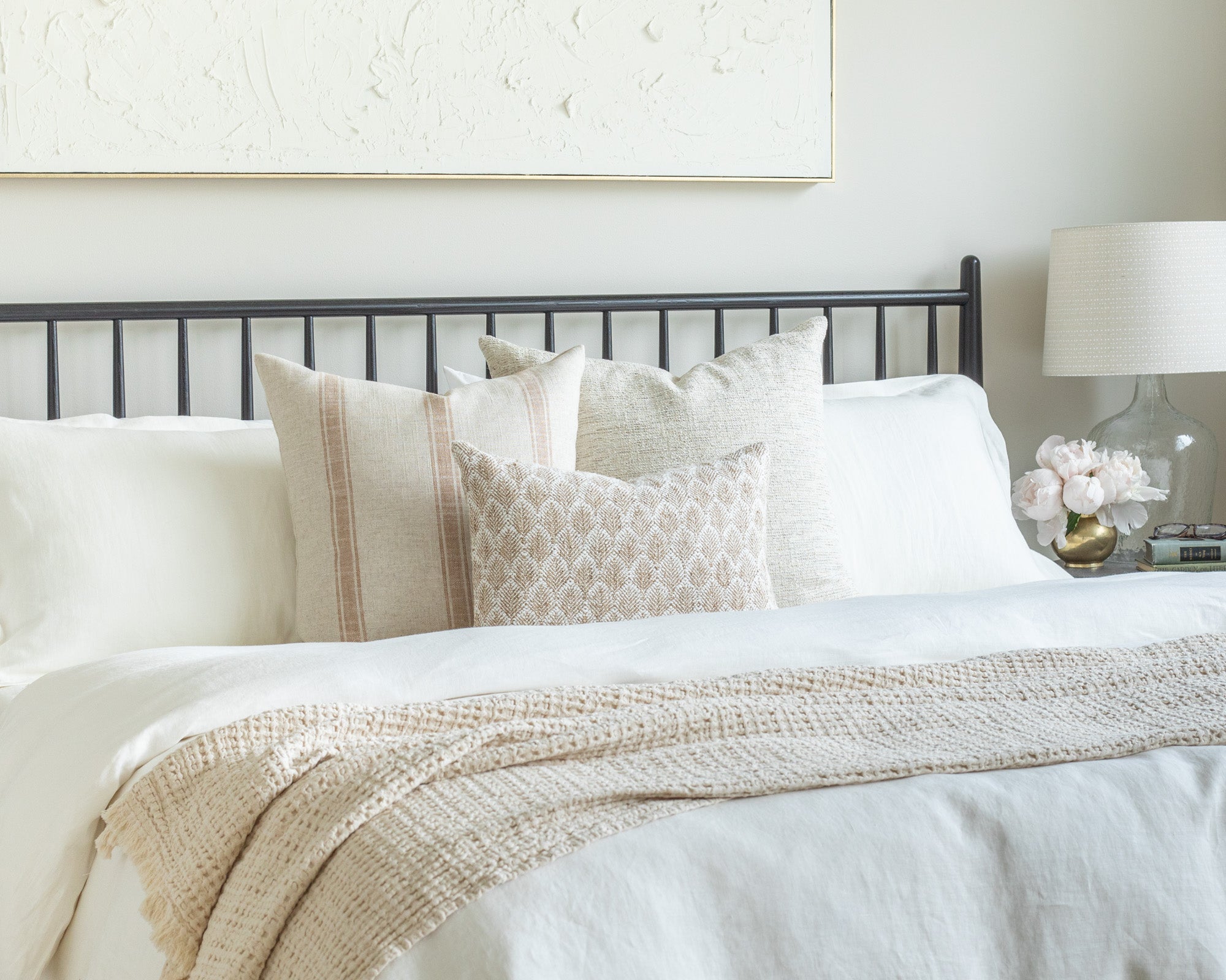 Oatmeal and Rust Bed Pillow Pairing