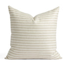 Tonic Living Somerset Stripe 22x22 pillow in Oatmeal, a sand and beige striped throw pillow.