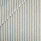 Tonic Living Somerset Stripe Fabric in Sky Blue, a light blue and beige upholstery fabric with vertical stripe.