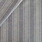 Sonoma Stripe InsideOut Fabric Deep Sea, a navy blue, aqua and sandy beige striped outdoor fabric from Tonic Living 