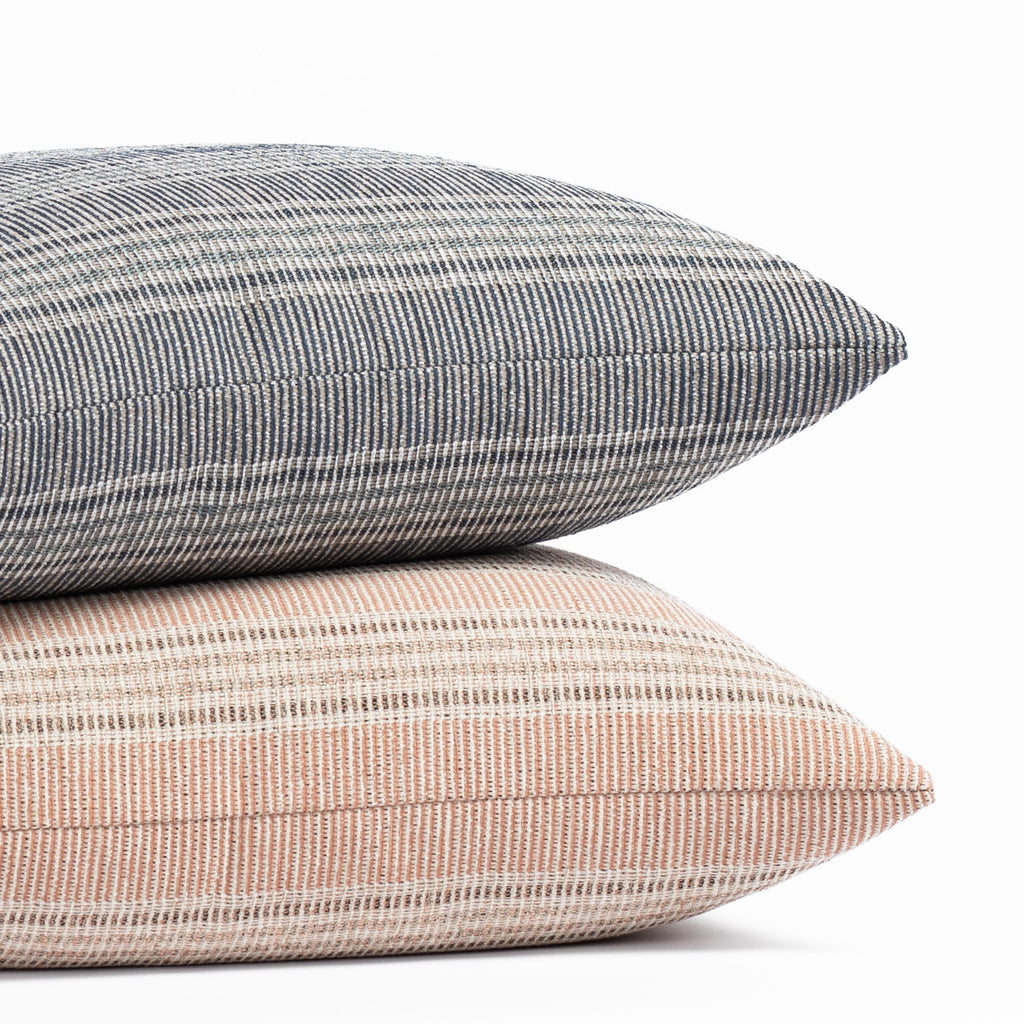 Tonic Living Outdoor Pillows : Sonoma Stripe pillows in mist and clay colourways