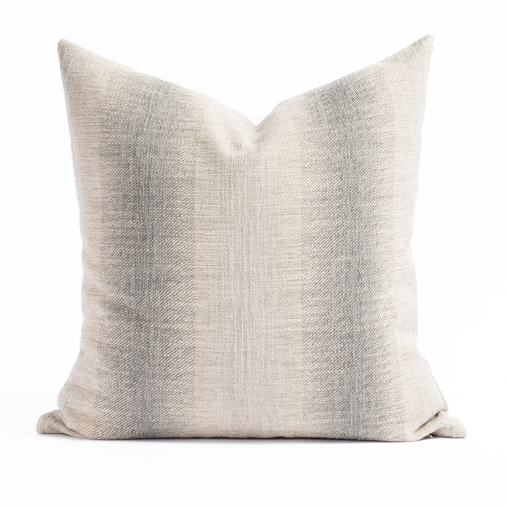 Tahoe Stripe 22x22 Pillow, Blue Smoke