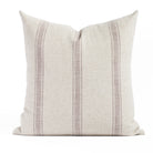 Theo 22x22 Pillow Mauve, a soft purple and oatmeal striped throw pillow from Tonic Living