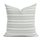 Tranquil Sage 20X20 Indoor/Outdoor Pillow, a soft green and white striped pillow from Tonic Living.