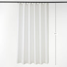 Tonic Living Tuscany Linen Shower Curtain in Oyster shown full length at 84 inches, featuring creamy ivory linen with natural texture.