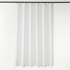 Full-length Tonic Living Tuscany Linen Shower Curtain in Oyster, featuring a creamy ivory colour and natural linen texture.