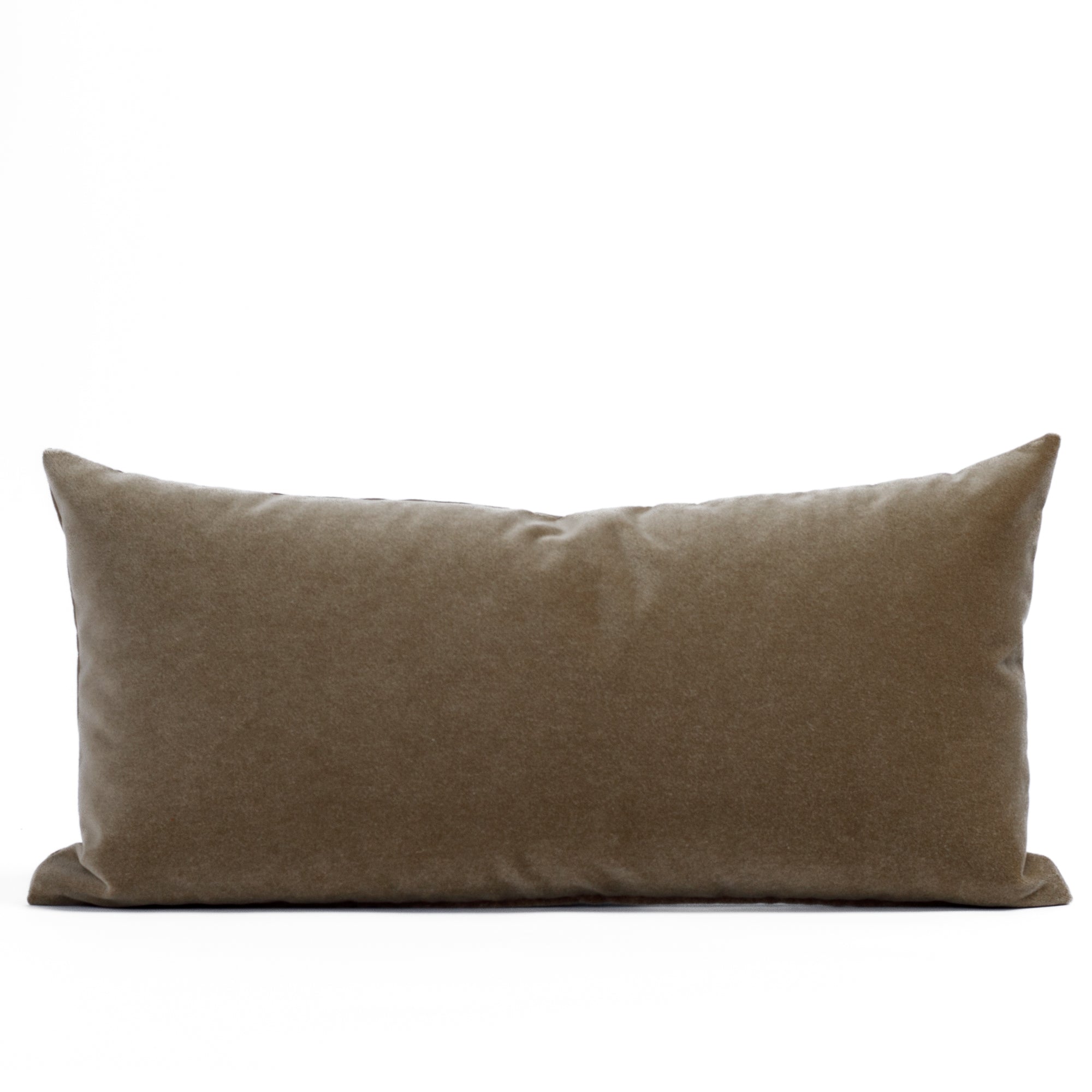 Valentina Velvet Toffee 12x24 Lumbar Pillow, an earthy, mid-toned brown pillow from Tonic Living. 