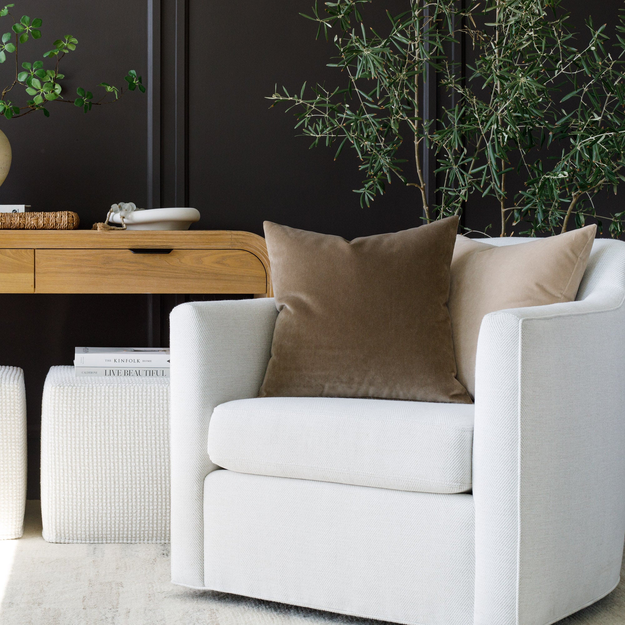 Valentina Velvet 20x20 Pillow, Toffee – Tonic Living