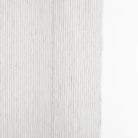 Close up of Tonic Living Verona Stripe Linen Shower Curtain showing black double pinstripe in 100% linen.