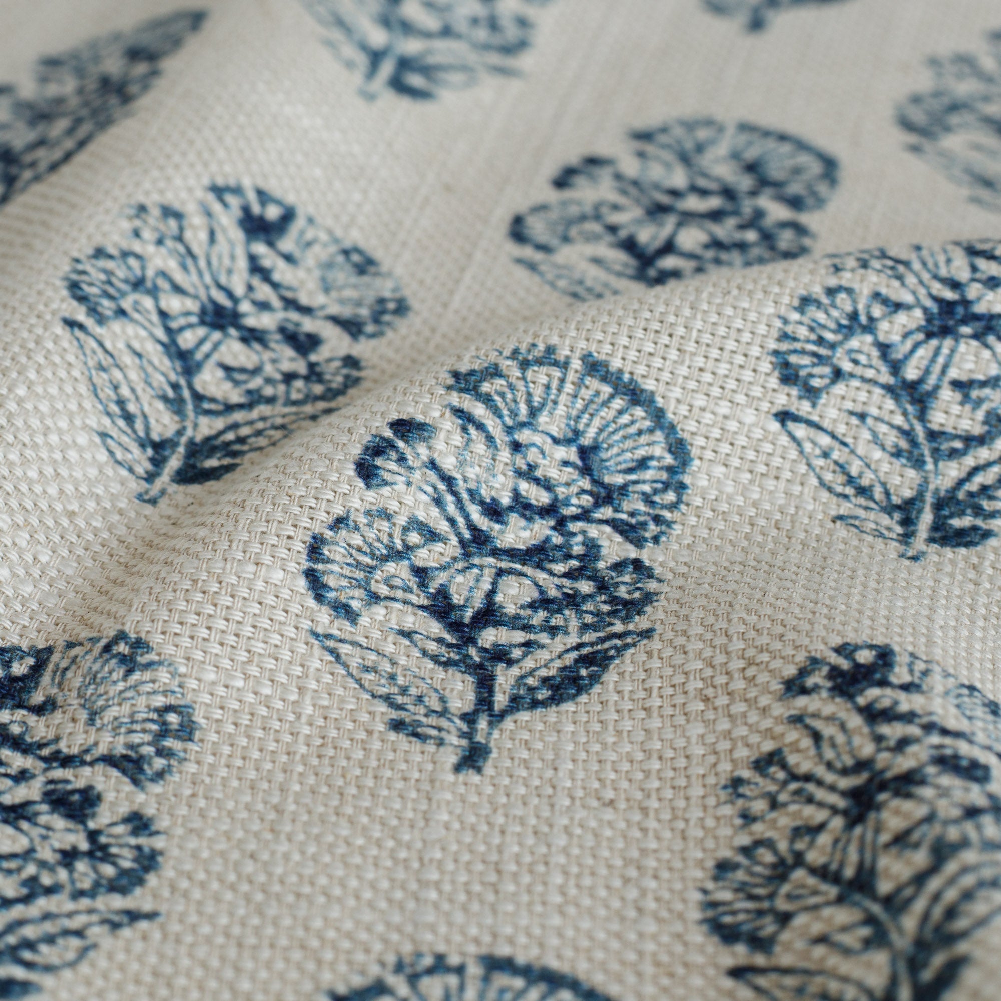Zola Block Print Fabric, Indigo – Tonic Living