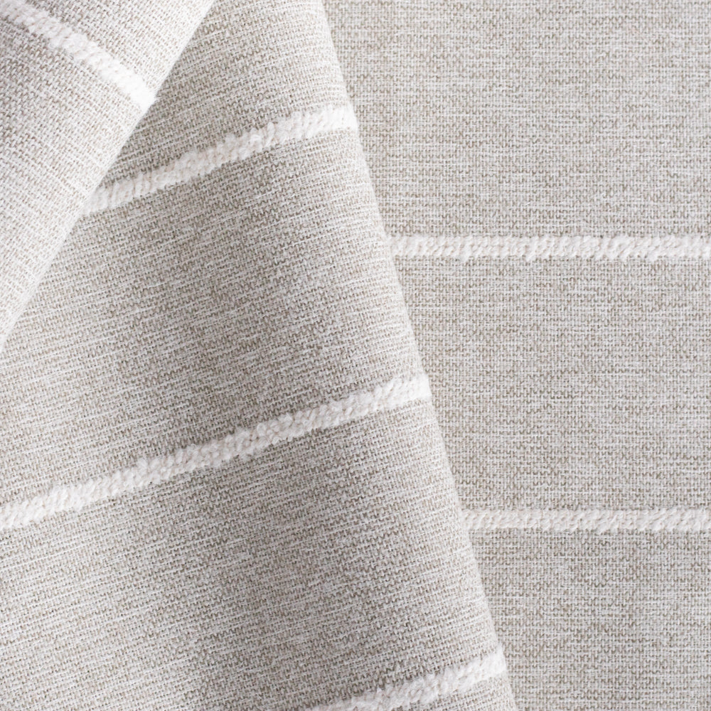 Avalon Stripe Fabric, Putty