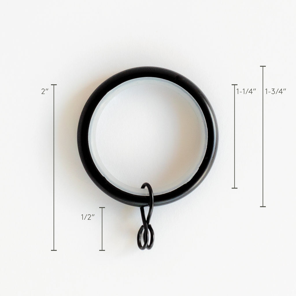 drapery hardware ring with dimensions from Tonic Living