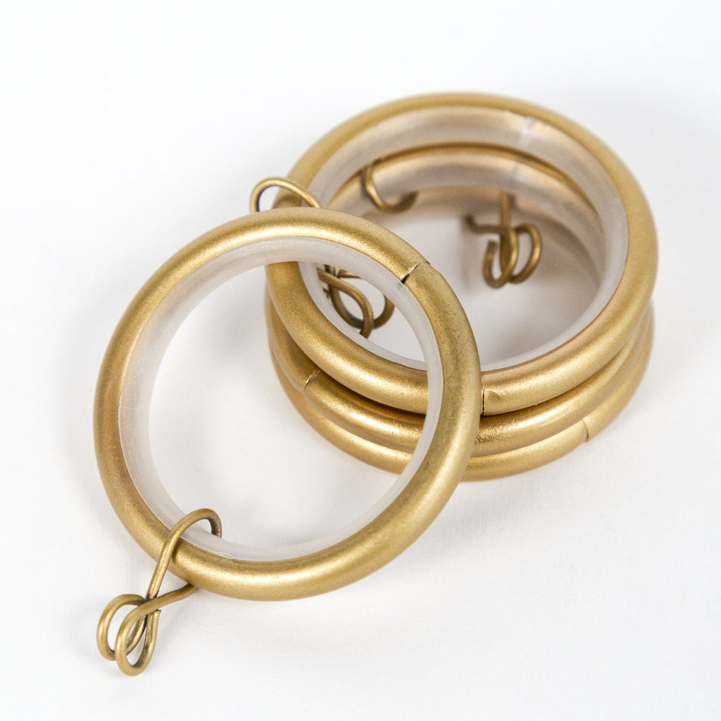 Drapery and curtain rings from Tonic Living, matte gold