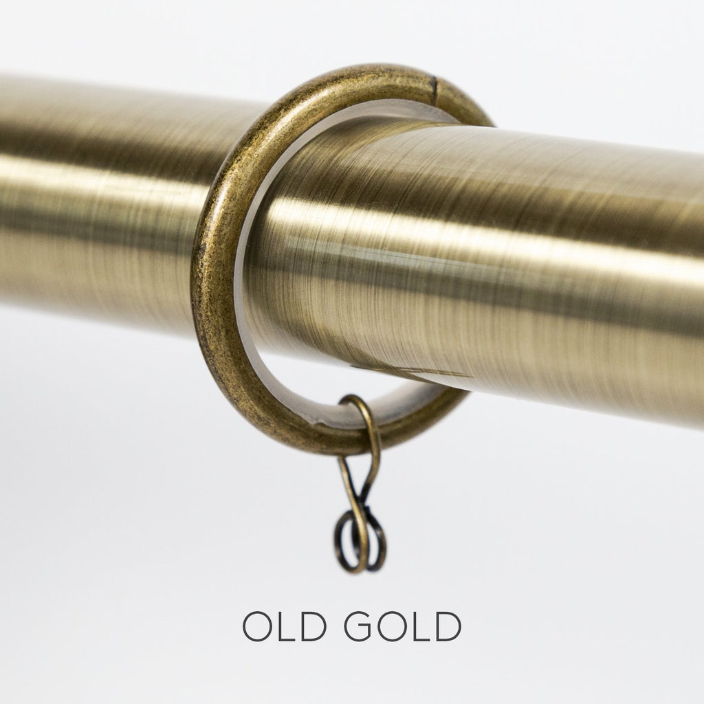 Drapery and curtain rings from Tonic Living, old gold