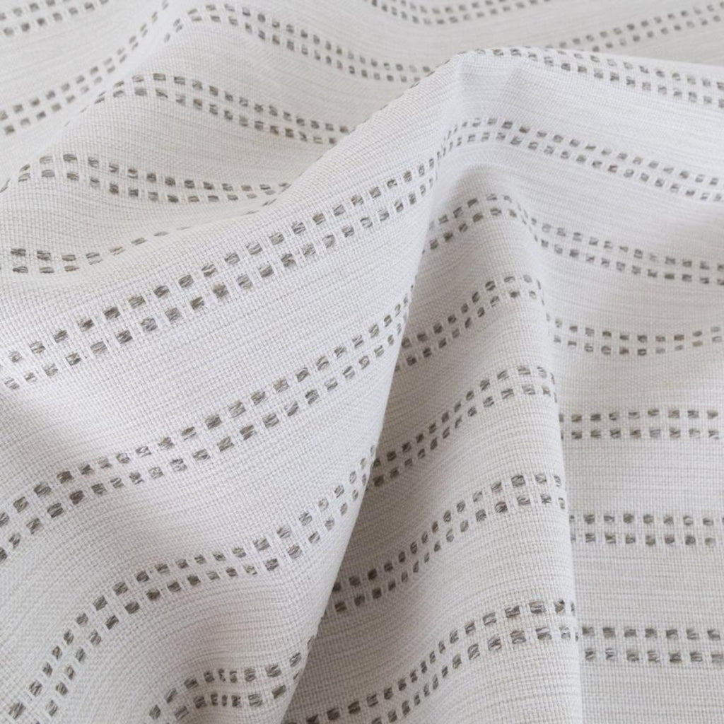 Elodie Stripe, Felt, a cream with taupe stripe high performance fabric from Tonic Living