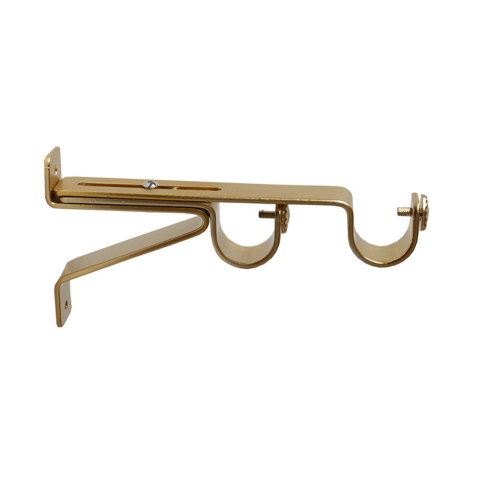 Matte gold double wall bracket drapery hardware from Tonic Living