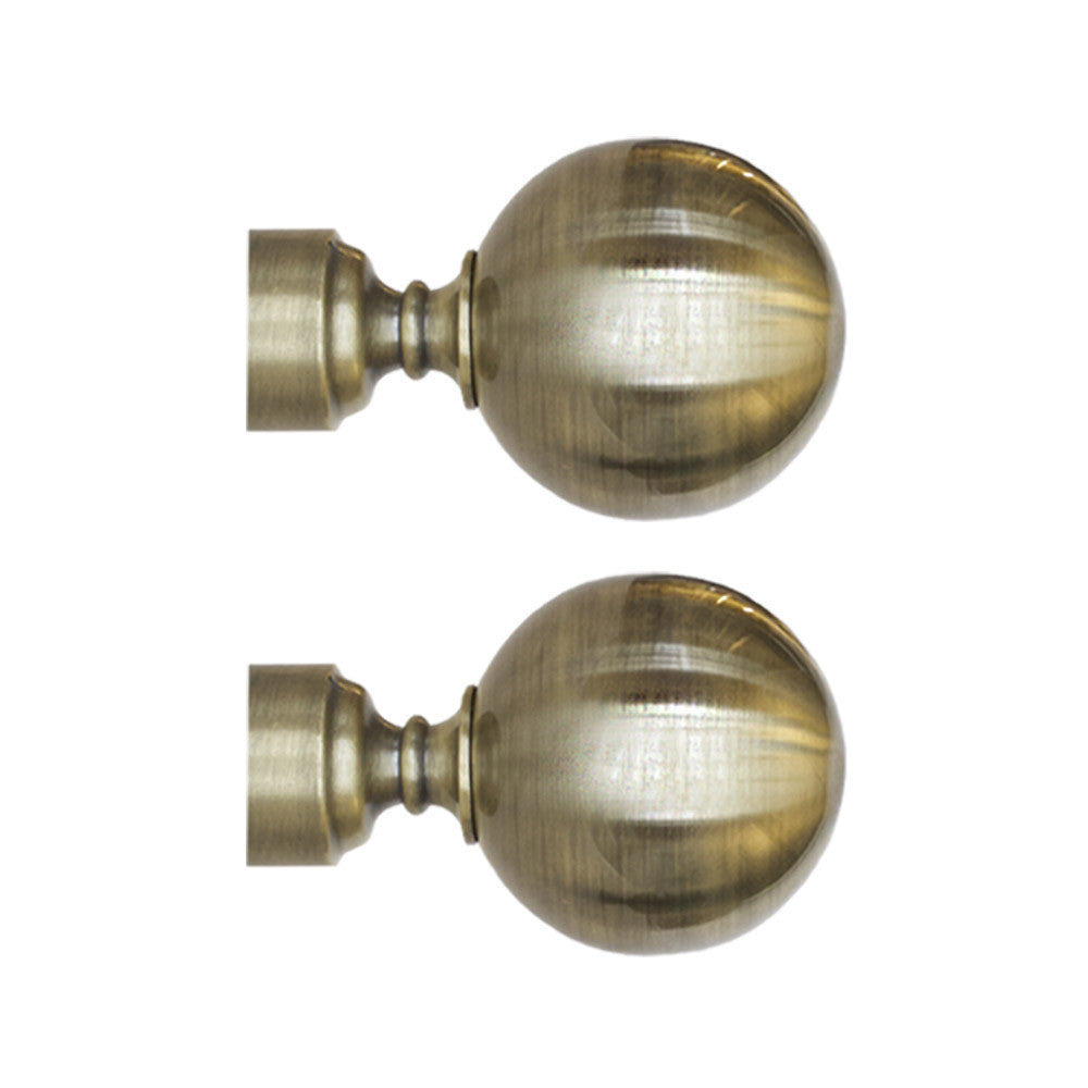 Old gold finial ball drapery hardware from Tonic Living