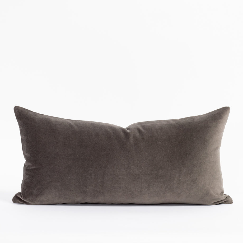Mason Velvet shale grey lumbar pillow from Tonic Living