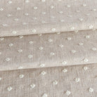 Mila Dot, Flax white and beige linen blend polka dot fabric from Tonic Living