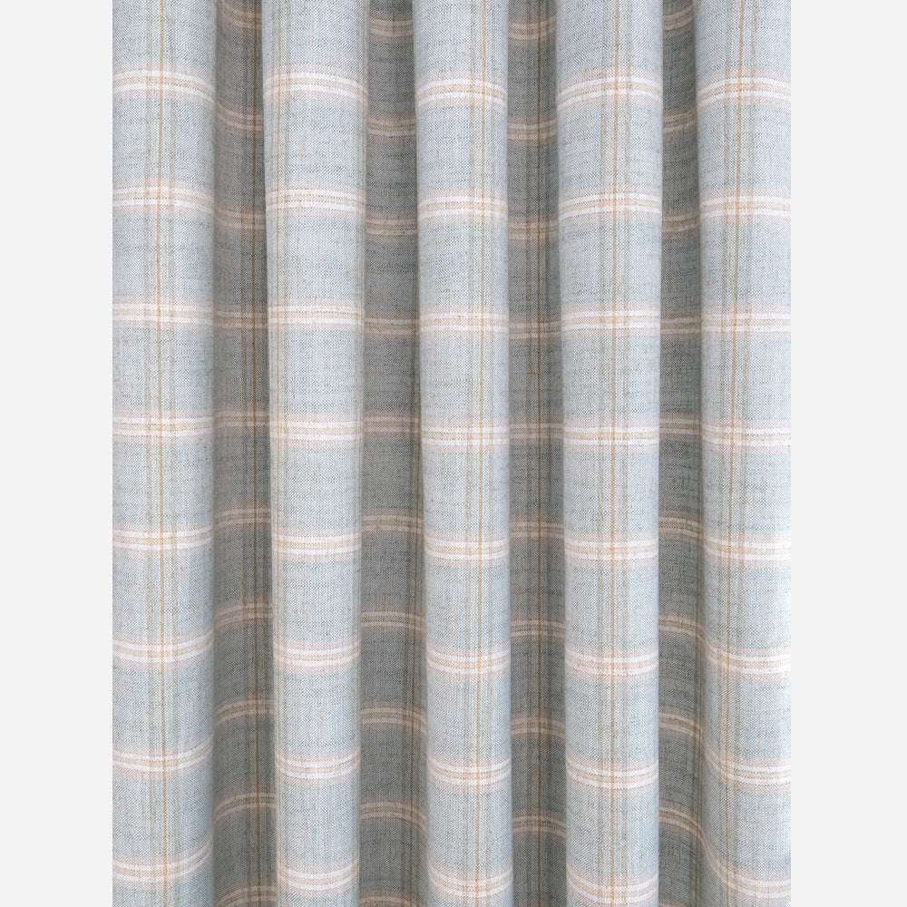 Nantucket Plaid Ocean, a soft blue and beige plaid fabric from Tonic Living