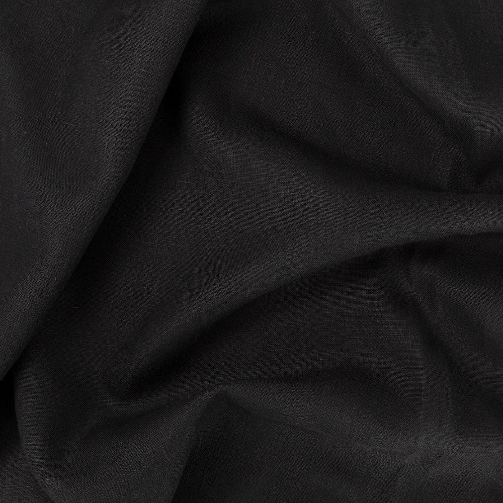Tuscany Linen Onyx, a black linen fabric from Tonic Living