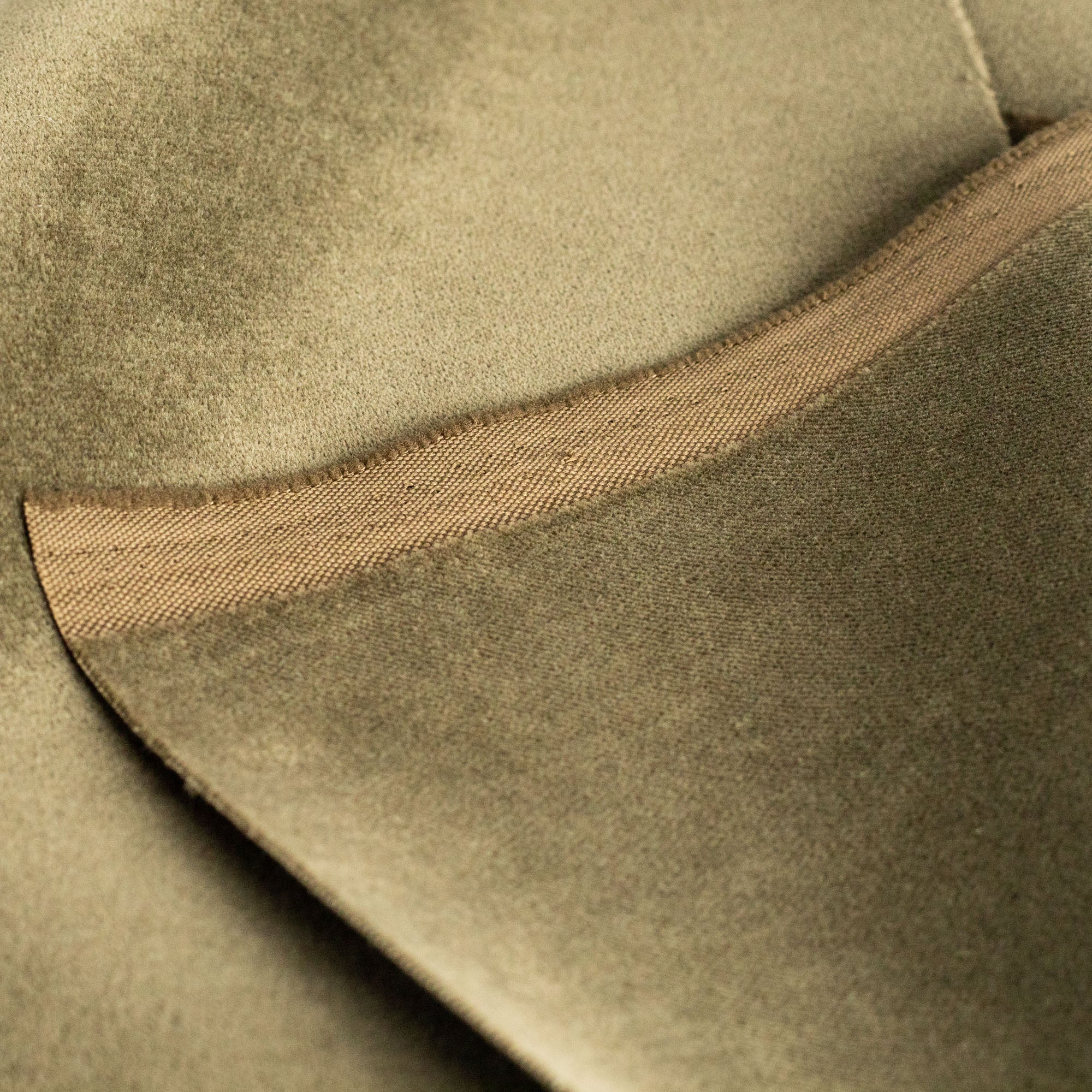 Valentina Velvet Balsam, an earthy green velvet fabric : view 4