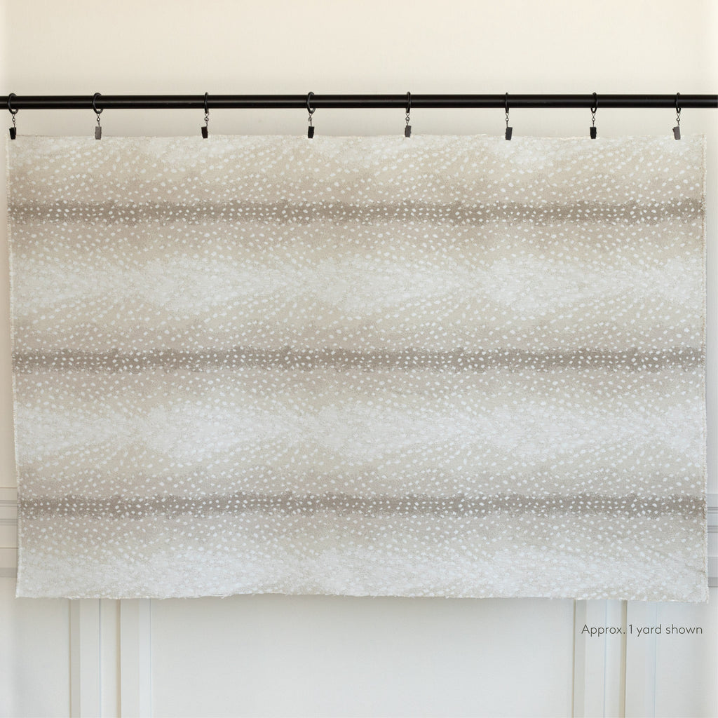  Ansel Fawn cream and beige large-scale animal print indoor outdoor fabric : 1 yard cut