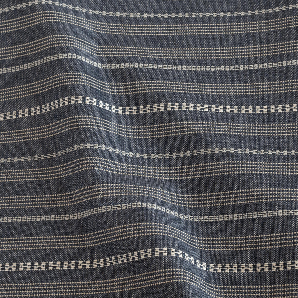 Anya Denim Blue and cream striped performance upholstery fabric : view 2