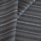 Anya Denim Blue and cream striped performance upholstery fabric : view 4
