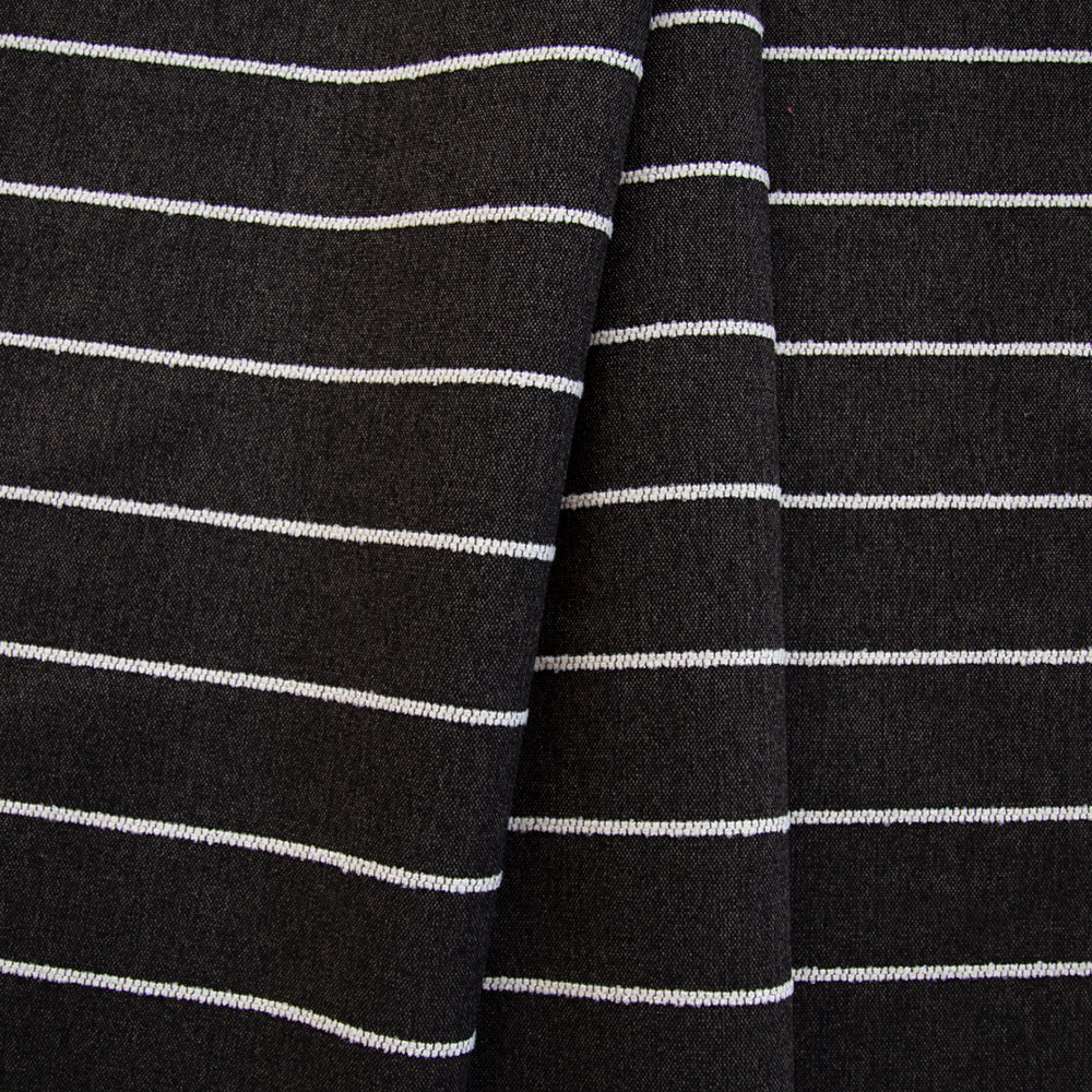 Avalon black stripe fabric from Tonic Living