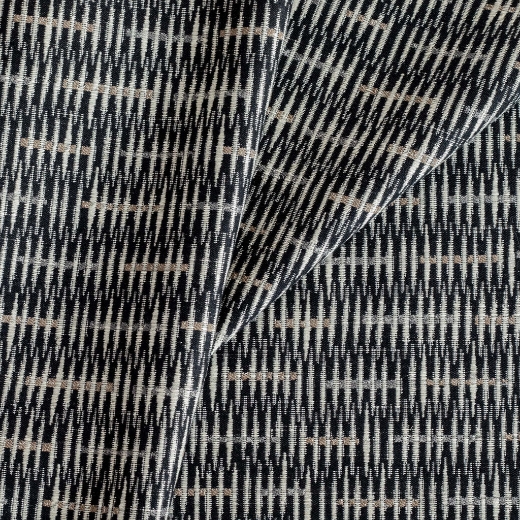 Bilbao Carbon a black, brown and tan woven home decor fabric from Tonic Living