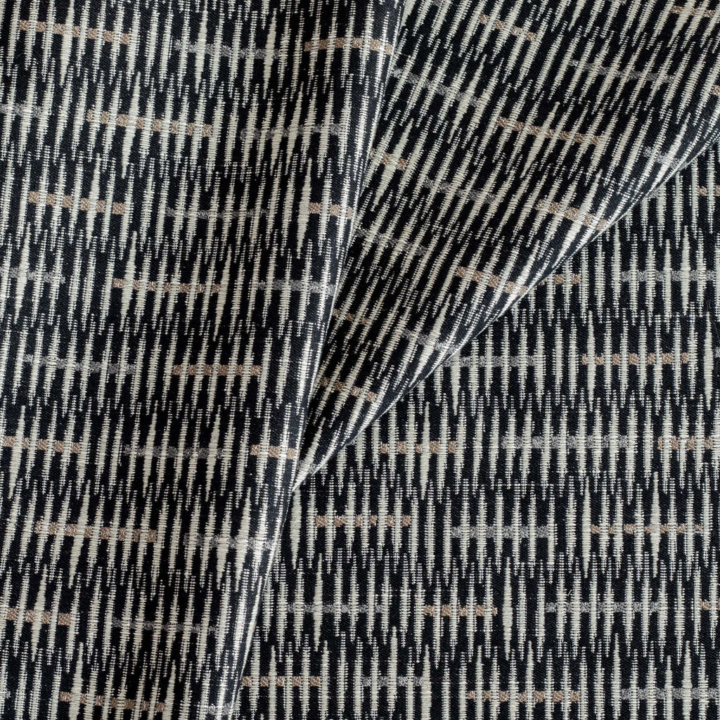 Bilbao Carbon a black, brown and tan woven home decor fabric from Tonic Living