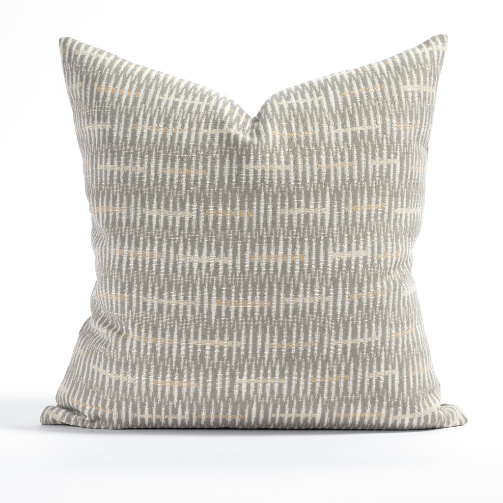 Bilbao Fog Grey graphic abstract pattern throw pillow from Tonic Living